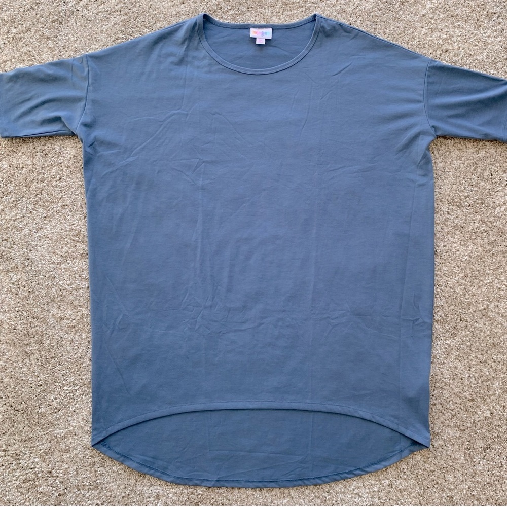 M Solid Blue LuLaRoe Irma